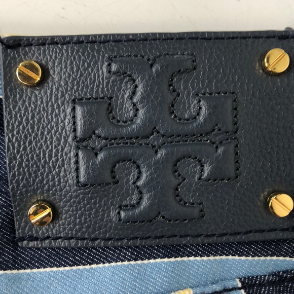 NWOT Tory Burch Women's Blue Super Skinny Striped - Picture 8 of 10